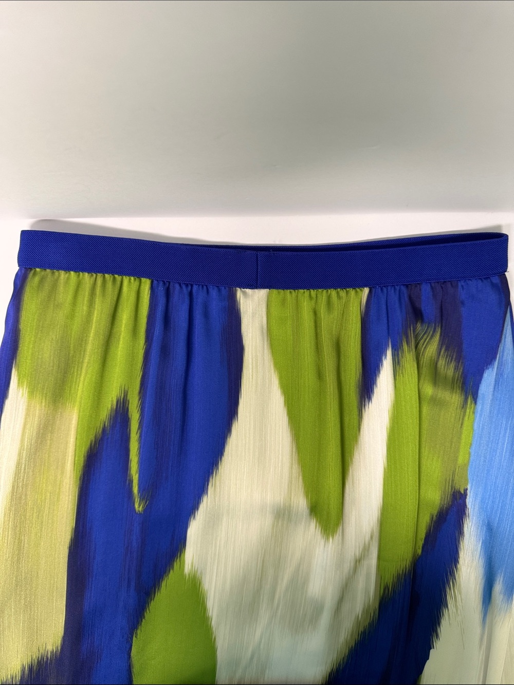 Etcetera Bold Blue, Green, & Cream Abstract Print Maxi Skirt Size Small - Picture 2 of 7